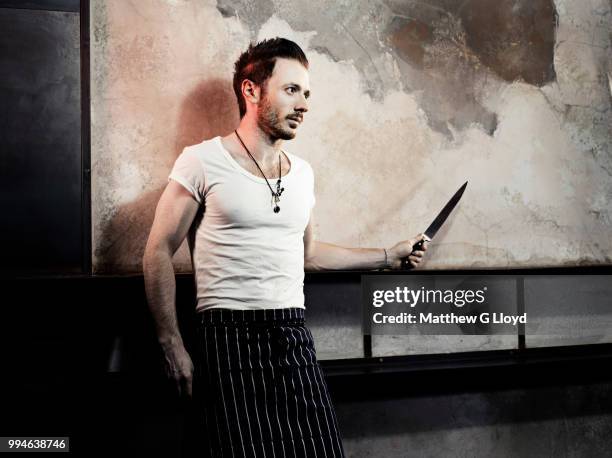 Chef Ollie Dabbous is photographed for the Times on August 12, 2014 in London, England.