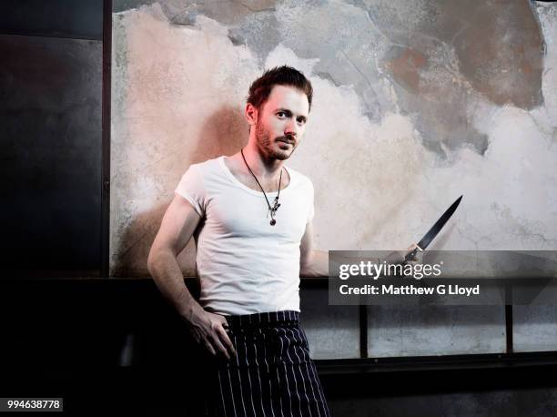 Chef Ollie Dabbous is photographed for the Times on August 12, 2014 in London, England.