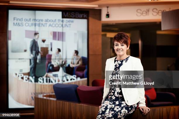 Business woman and CEO of M&S Bank, Sue Fox is photographed for the Times on August 18, 2014 in London, England.