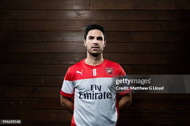 Footballer Mikel Arteta is photographed for the Times on September 26, 2014 in London, England.