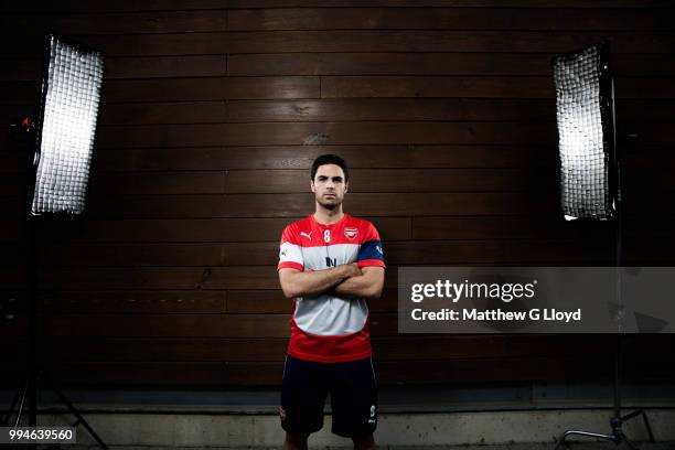 Footballer Mikel Arteta is photographed for the Times on September 26, 2014 in London, England.