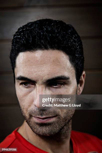 Footballer Mikel Arteta is photographed for the Times on September 26, 2014 in London, England.