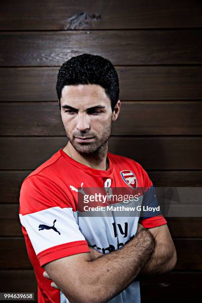 Footballer Mikel Arteta is photographed for the Times on September 26, 2014 in London, England.