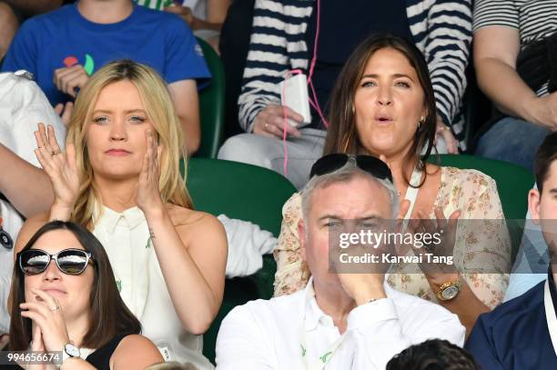 Laura Whitmore and Lisa Snowdon attend day seven of the Wimbledon Tennis Championships at the All England Lawn Tennis and Croquet Club on July 9,...