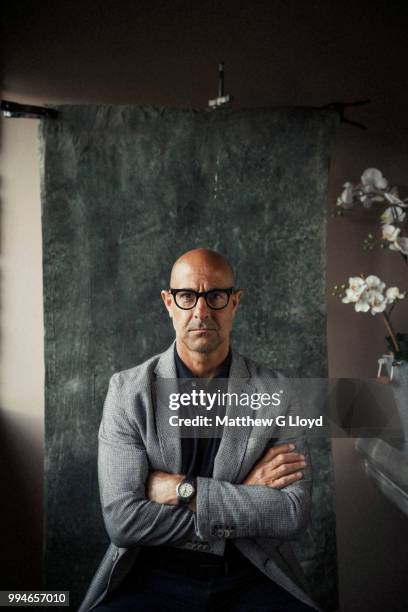 Actor and film director Stanley Tucci is photographed for the Los Angeles Times on April 24, 2017 in London, England.