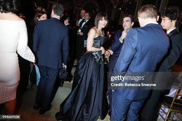 Katharine McPhee and Zachary Quinto attend the Tony Awards Gala at the Plaza on June 10, 2018 in New York, New York.