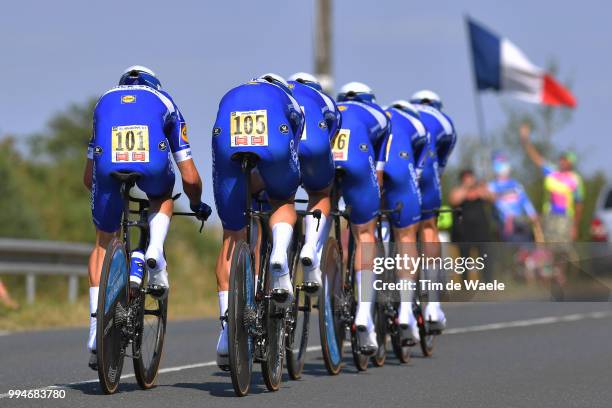 Julian Alaphilippe of France and Team Quick-Step Floors / Bob Jungels of Luxembourg and Team Quick-Step Floors / during the 105th Tour de France...