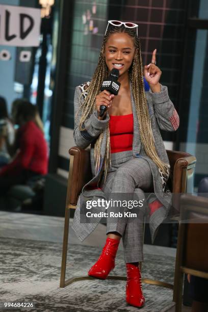 Serayah Ranee McNeill talks about "So Good" at Build Studio on July 9, 2018 in New York City.