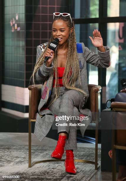 Serayah Ranee McNeill talks about "So Good" at Build Studio on July 9, 2018 in New York City.