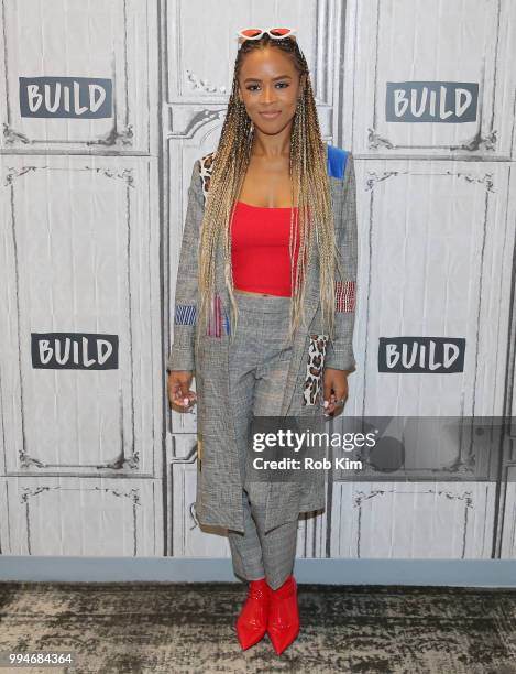 Serayah Ranee McNeill visits at Build Studio on July 9, 2018 in New York City.