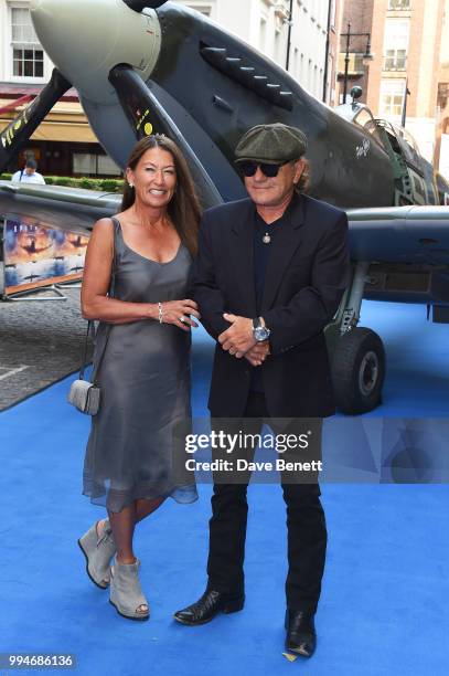 Brenda Johnson and Brian Johnson attend the World Premiere of "Spitfire" at The Curzon Mayfair on July 9, 2018 in London, England.