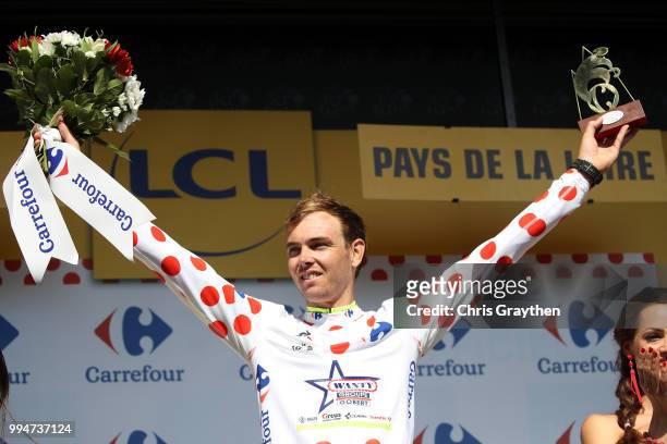 Podium / Dion Smith of New Zealand and Team Wanty Groupe Gobert Polka Dot Mountain Jersey / Celebration / during the 105th Tour de France 2018, Stage...