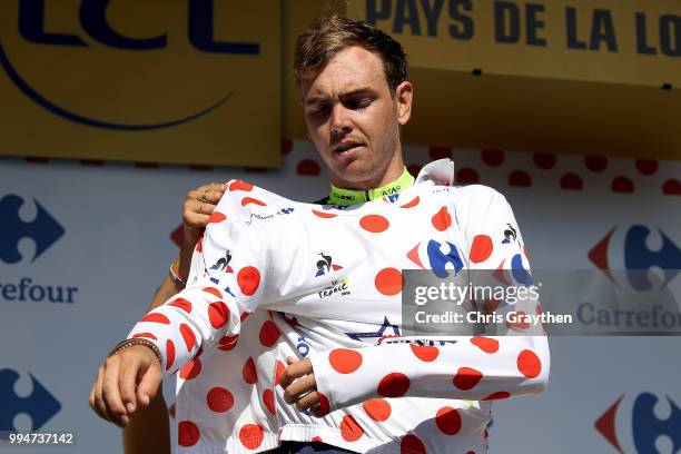 Podium / Dion Smith of New Zealand and Team Wanty Groupe Gobert Polka Dot Mountain Jersey / Celebration / during the 105th Tour de France 2018, Stage...