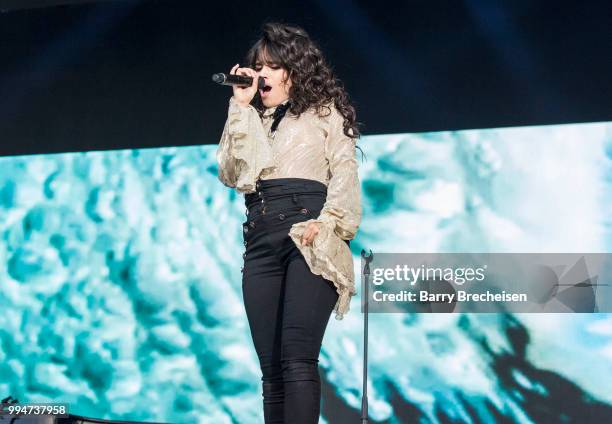 Camila Cabello performs at the Festival dété de Québec on July 8, 2018 in Quebec City, Canada.