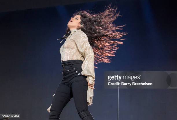 Camila Cabello performs at the Festival dété de Québec on July 8, 2018 in Quebec City, Canada.