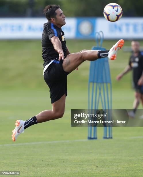 Eder Citadin Martins of FC Internazionale in action during the FC Internazionale training session at the club's training ground Suning Training...