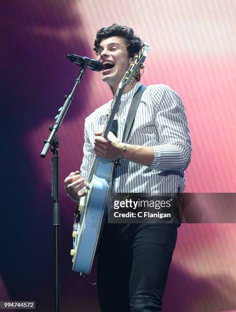 Shawn Mendes performs during the 51st Festival d'ete de Quebec on July 8, 2018 in Quebec City, Canada.