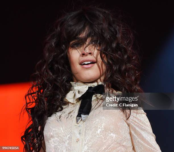 Camila Cabello performs during the 51st Festival d'ete de Quebec on July 8, 2018 in Quebec City, Canada.