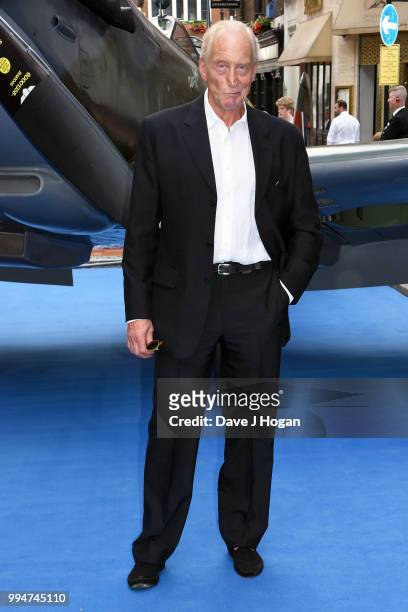 Spitfire narrator, Charles Dance attends the World Premiere of "Spitfire" at The Curzon Mayfair on July 9, 2018 in London, England.