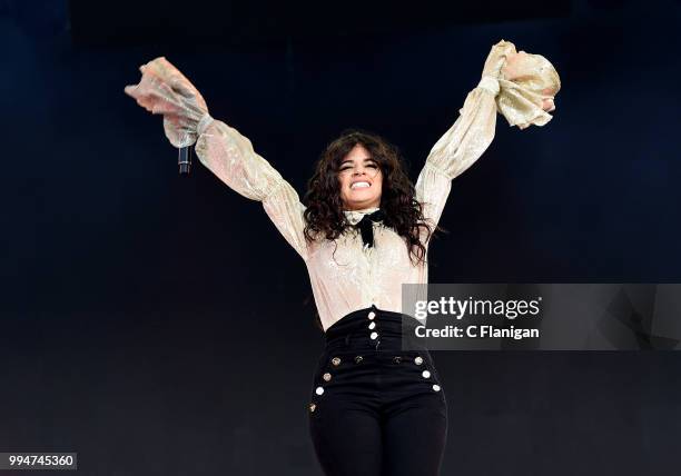 Camila Cabello performs during the 51st Festival d'ete de Quebec on July 8, 2018 in Quebec City, Canada.