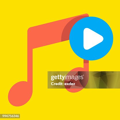 平面音樂筆記圖示 平面音樂筆記圖示