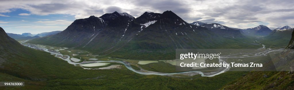 Autumn view of the Rapadalen - Rapaselet valley