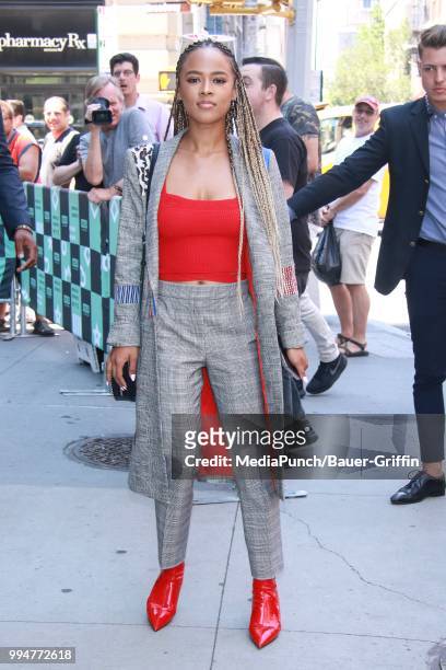 Serayah McNeill is seen on July 09, 2018 in New York City.