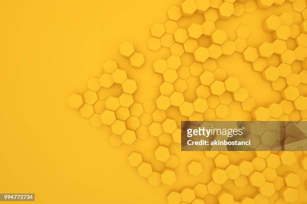 sexkantiga, honungskaka abstrakt 3d bakgrund - hexagon bildbanksfoton och bilder