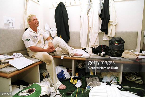 Shane Warne of Australia after 3rd day of the 5th Ashes Test between England and Australia at The AMP Oval, London. Mandatory Credit: Hamish...