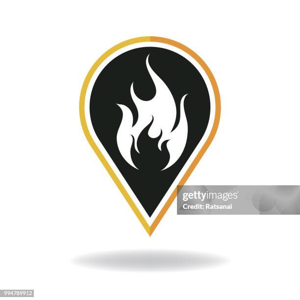 fire location - pointer stick stock illustrations