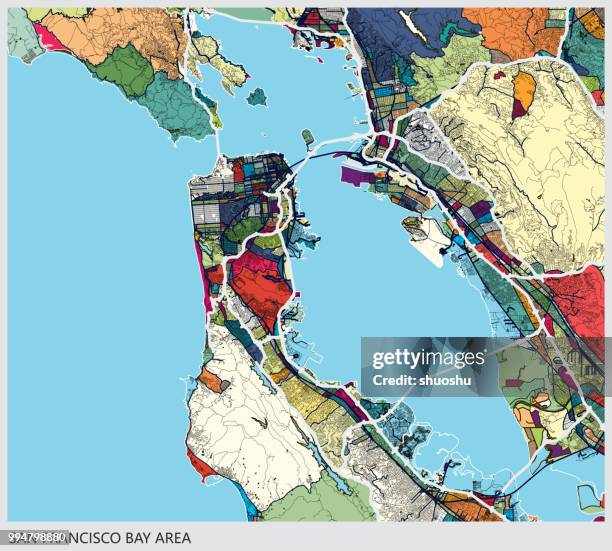 Bay Map 176 San Francisco Bay Map Stock Photos, High-Res Pictures, and Images ...