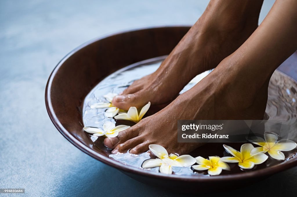 Pedicure at luxury spa