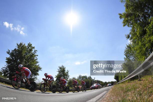 Team Cofidis / Christophe Laporte of France and Team Cofidis / Dimitri Claeys of Belgium and Team Cofidis / Nicolas Edet of France and Team Cofidis /...