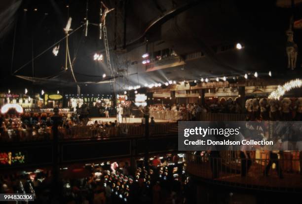 View of the casino in Circus Circus in October 1977 in Las vegas, Nevada.