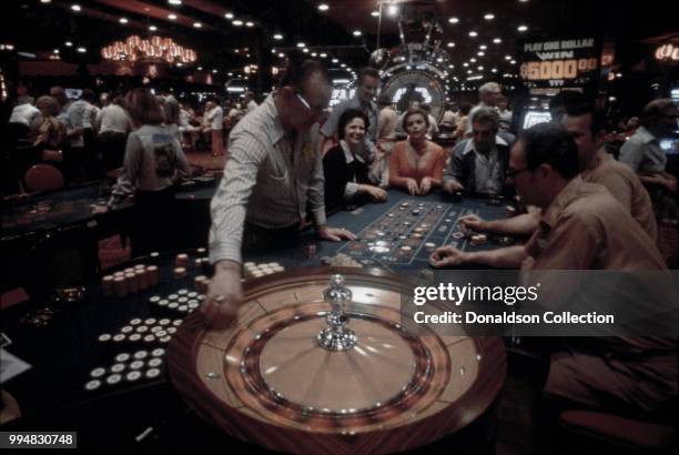 View of the casino in Circus Circus in October 1977 in Las vegas, Nevada.