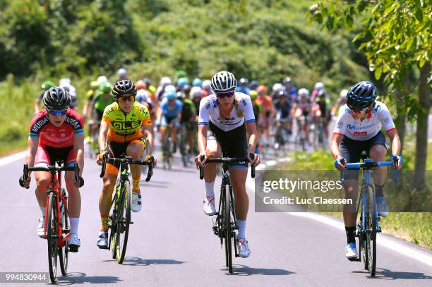 Henrietta Colborne of Great Britain and Team Bizkaia Durango - Euskadi Murias / Soraya Paladin of Italy and Team Ale Cipollini / Emilia Fahlin of...