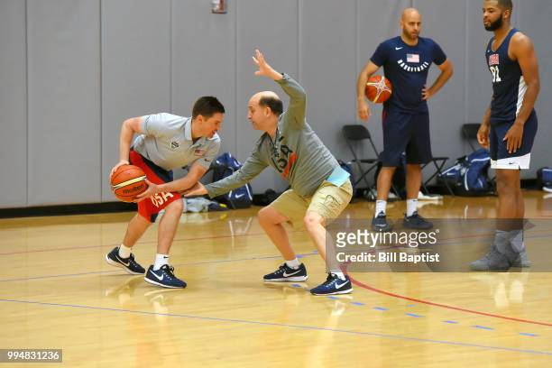 Head Coach Jeff Van Gundy of Team USA during practice on June 24, 2018 at the University of Houston in Houston, Texas. NOTE TO USER: User expressly...