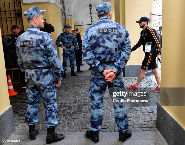 Yannick Carrasco forward of Belgium pictured during the arrival of the National Soccer Team of Belgium prior to the FIFA 2018 World Cup Russia...