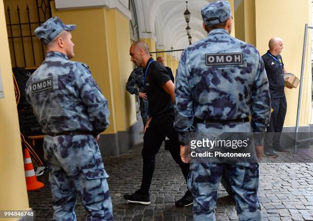 Roberto Martinez head coach of Belgian Team pictured during the arrival of the National Soccer Team of Belgium prior to the FIFA 2018 World Cup...