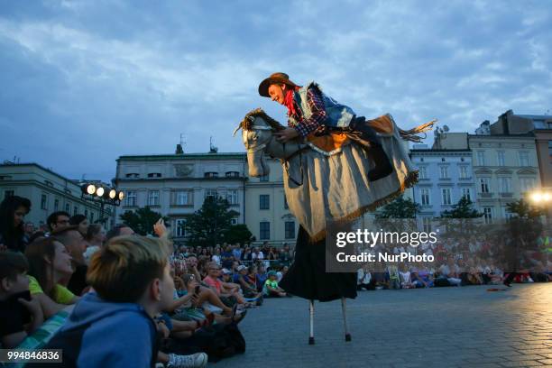 The Kiev Street Theatre 'Highlights' from Ukraine performances 'Dance Pageant' during the 31. ULICA International Street Theatre Festival at the Main...