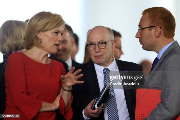 Federal Minister for Food, Agriculture and Consumer Protection Julia Klockner attends a signing ceremony within the 5th German-Chinese...