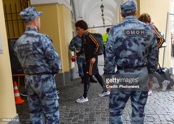 Axel Witsel midfielder of Belgium pictured during the arrival of the National Soccer Team of Belgium prior to the FIFA 2018 World Cup Russia...