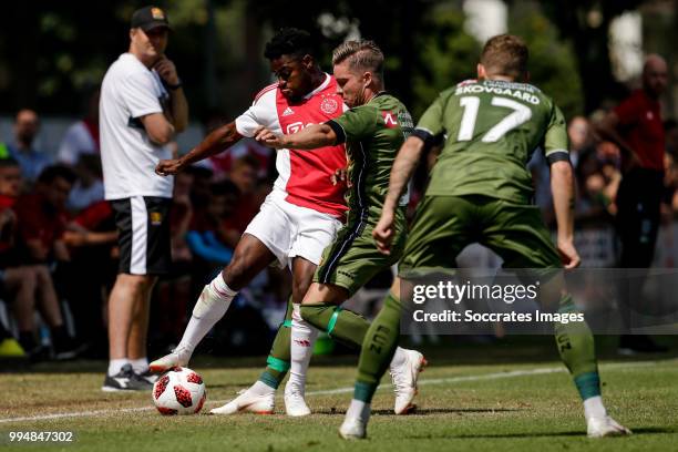 Che Nunnely of Ajax, Mads Mini Pedersen of FC Nordsj¾lland during the Club Friendly match between Ajax v FC Nordsjaelland at the Sportpark Putter Eng...