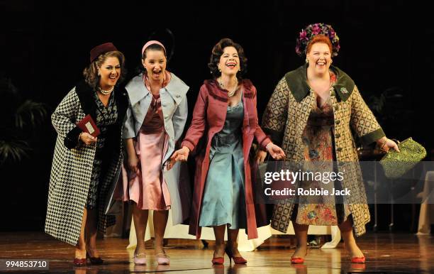 Marie McLaughlin as Meg Page, Anna Prohaska as Nannetta, Ana Maria Martinez as Alice Ford and Marie-Nicole Lemieux as Mistress Quickly in the Royal...