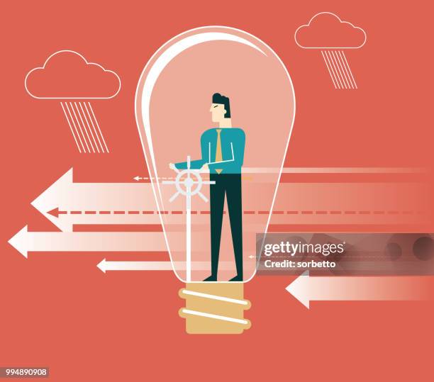 leadership - exploding lightbulb stock illustrations