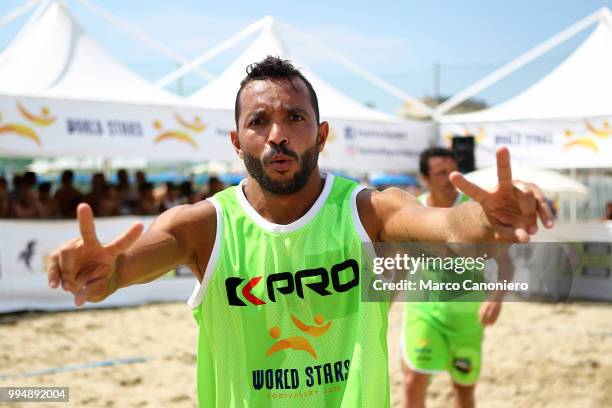 Anderson Aguia in action during Footvolley World Stars 2018.