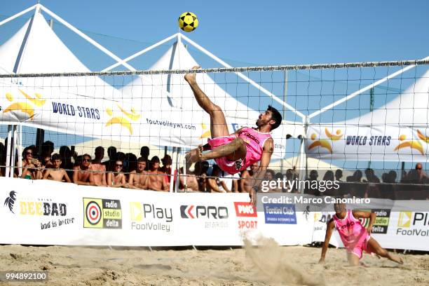 Joathan Morais Jota Parana in action during Footvolley World Stars 2018.