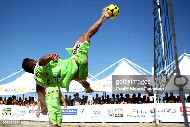 Anderson Aguia in action during Footvolley World Stars 2018.