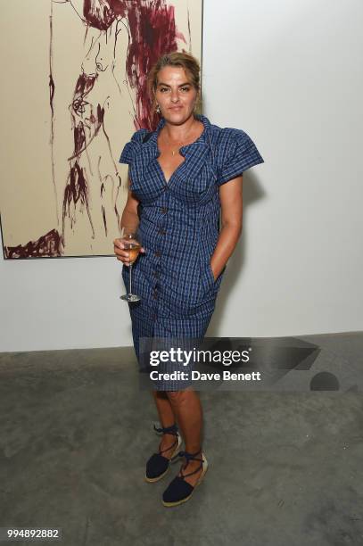 Tracey Emin attends the White Cube summer party in celebration of "Memory Palace" at White Cube Bermondsey on July 9, 2018 in London, England.