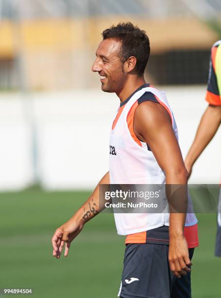 Santi Cazorla of Villarreal CF during the first training of the season 2018-2019, at Ciudad Deportiva of Miralcamp, 9 July 2018 in Vila-real, Spain
